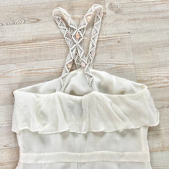 Leifsdottir Anthropologie Ardastra Gauze Shell Collar Maxi‎ Dress | White 10 - Picture 5 of 11